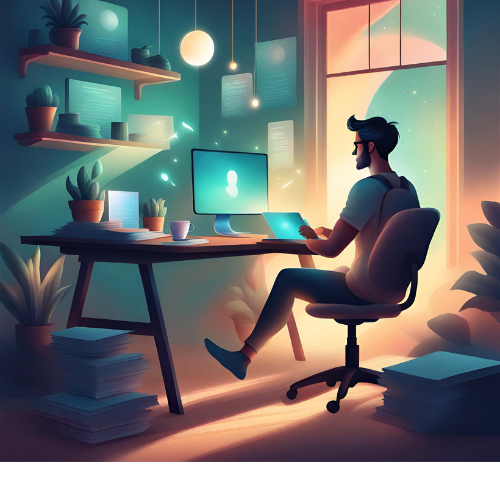 Image depicting a person working on a laptop, symbolizing online earning through freelancing